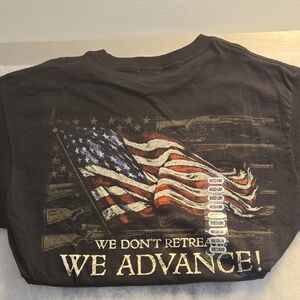 Black Graphic Tee - We Don't Retreat, We Advance